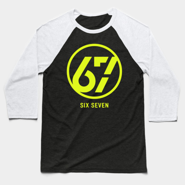 Neon 67 Meme Baseball T-Shirt by UrbanLifeApparel