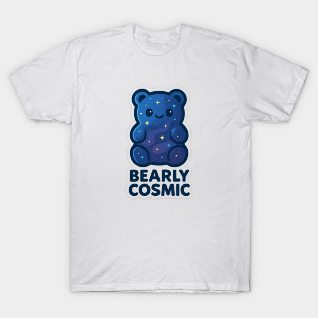 Bearly Cosmic – Cosmo Bites Kawaii Galaxy Gummy Bear Design T-Shirt by Anne Lee