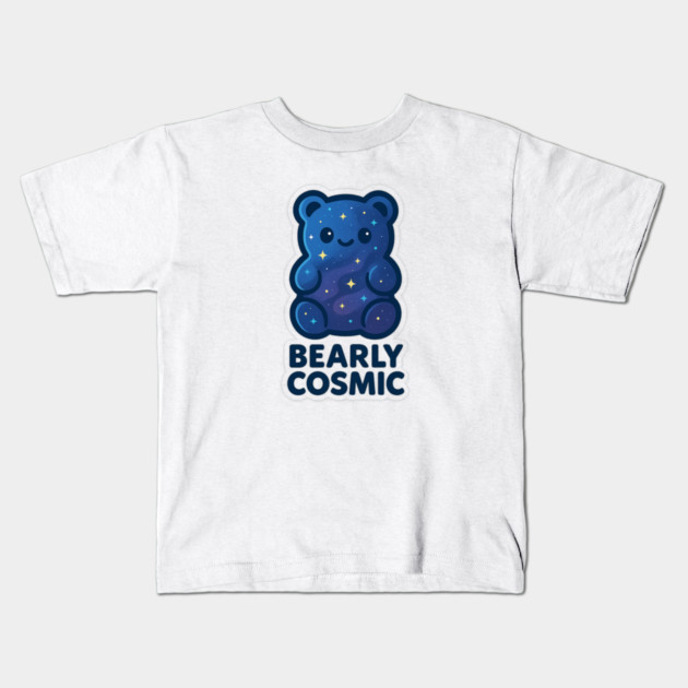 Bearly Cosmic – Cosmo Bites Kawaii Galaxy Gummy Bear Design Kids T-Shirt by Anne Lee