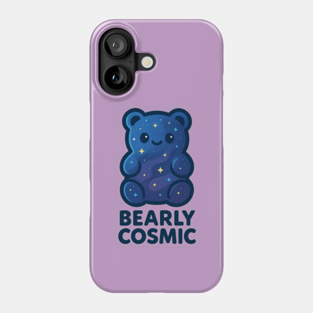 Bearly Cosmic – Cosmo Bites Kawaii Galaxy Gummy Bear Design Phone Case by Anne Lee