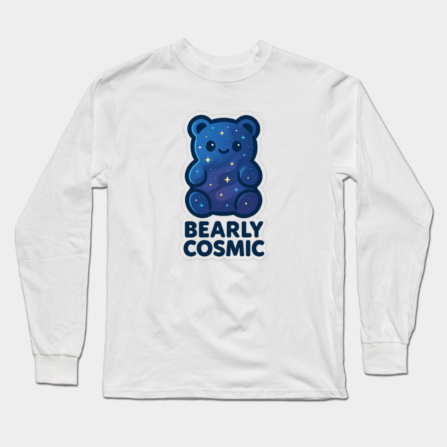 Bearly Cosmic – Cosmo Bites Kawaii Galaxy Gummy Bear Design Long Sleeve T-Shirt by Anne Lee