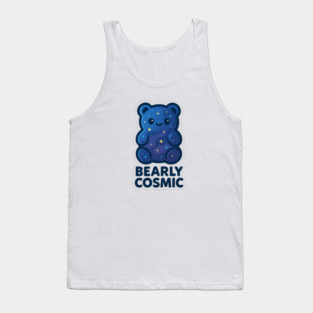 Bearly Cosmic – Cosmo Bites Kawaii Galaxy Gummy Bear Design Tank Top