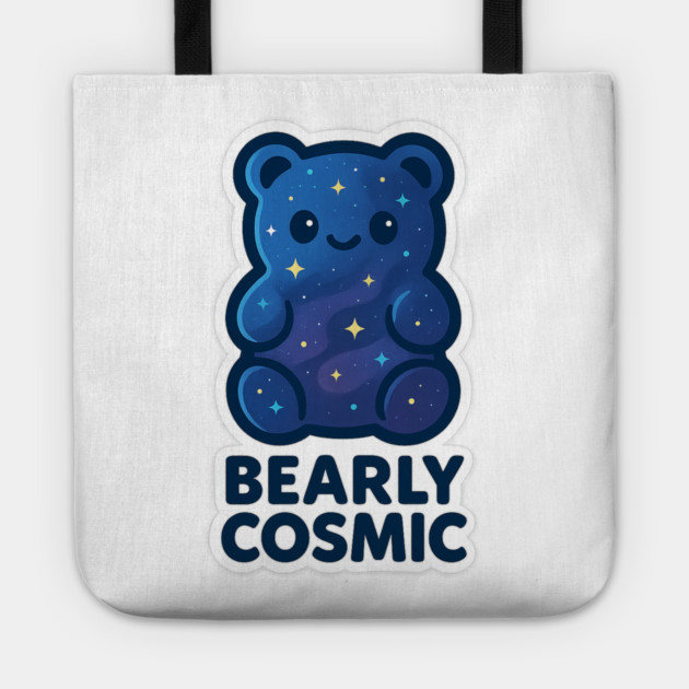 Bearly Cosmic – Cosmo Bites Kawaii Galaxy Gummy Bear Design Tote by Anne Lee
