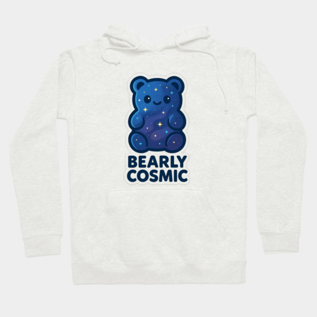 Bearly Cosmic – Cosmo Bites Kawaii Galaxy Gummy Bear Design Hoodie by Anne Lee