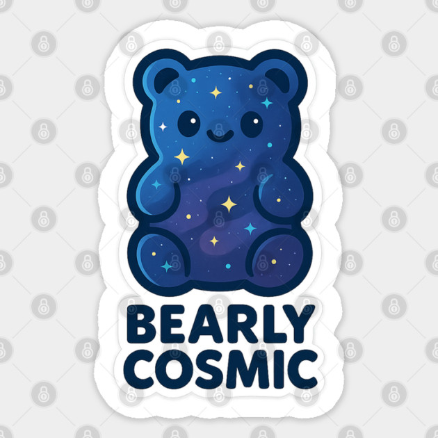 Bearly Cosmic – Cosmo Bites Kawaii Galaxy Gummy Bear Design Sticker by Anne Lee