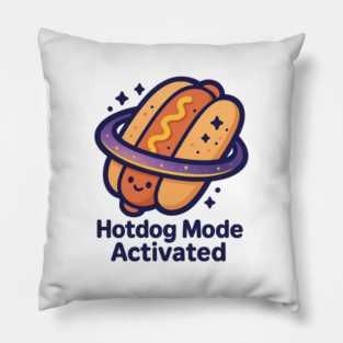 Hotdog Mode Activated – Cosmo Bites Kawaii Space Hotdog Design Pillow
