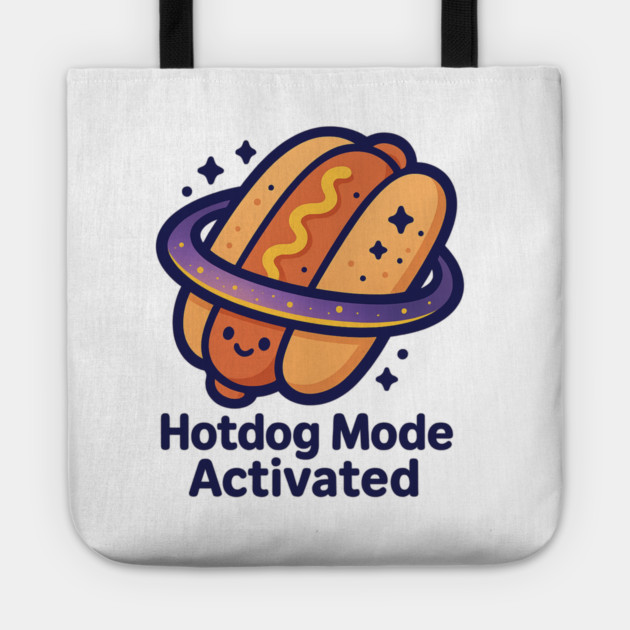 Hotdog Mode Activated – Cosmo Bites Kawaii Space Hotdog Design Tote by Anne Lee
