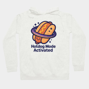 Hotdog Mode Activated – Cosmo Bites Kawaii Space Hotdog Design Hoodie