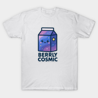 Berrly Cosmic – Cosmo Bites Kawaii Galaxy Milk Carton Design T-Shirt