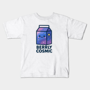 Berrly Cosmic – Cosmo Bites Kawaii Galaxy Milk Carton Design Kids T-Shirt