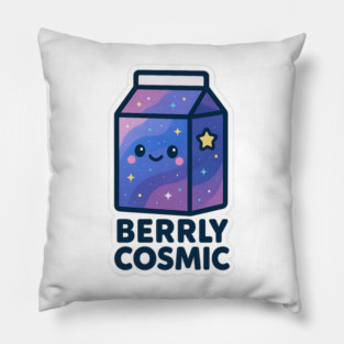 Berrly Cosmic – Cosmo Bites Kawaii Galaxy Milk Carton Design Pillow