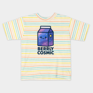 Berrly Cosmic – Cosmo Bites Kawaii Galaxy Milk Carton Design Kids T-Shirt