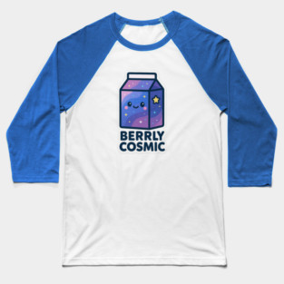 Berrly Cosmic – Cosmo Bites Kawaii Galaxy Milk Carton Design Baseball T-Shirt