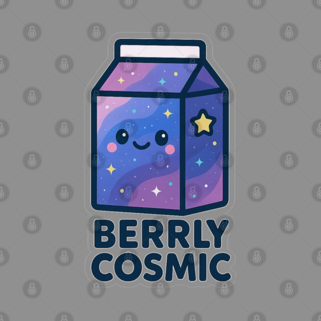 Berrly Cosmic – Cosmo Bites Kawaii Galaxy Milk Carton Design by Anne Lee