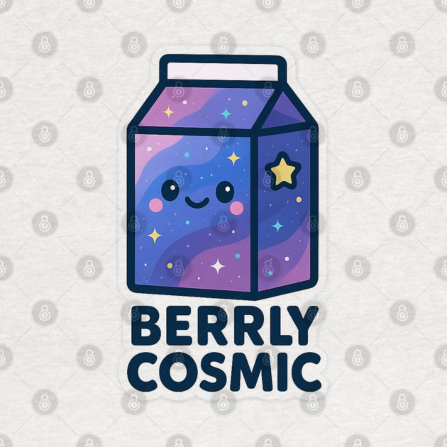 Berrly Cosmic – Cosmo Bites Kawaii Galaxy Milk Carton Design by Anne Lee