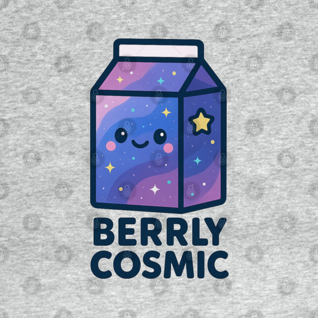 Berrly Cosmic – Cosmo Bites Kawaii Galaxy Milk Carton Design by Anne Lee