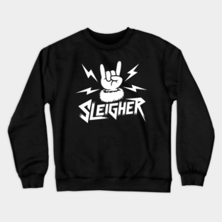 Sleigher – Metal Christmas Rock Hand Crewneck Sweatshirt