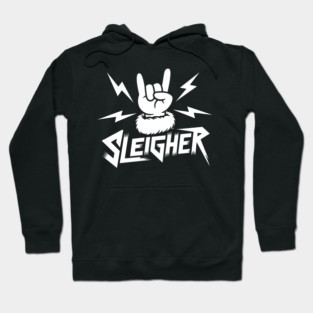 Sleigher – Metal Christmas Rock Hand Hoodie