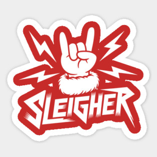 Sleigher – Metal Christmas Rock Hand Magnet
