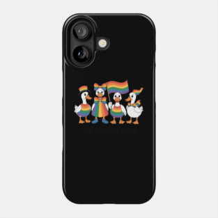 Just a Proud Goose, Pride Month, Pride Ally, LGBTQ Support, Social Justice, Comfort Colors Phone Case