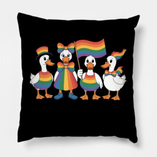 Just a Proud Goose, Pride Month, Pride Ally, LGBTQ Support, Social Justice, Comfort Colors Pillow
