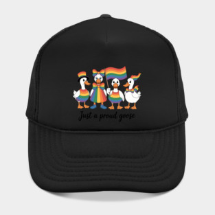 Just a Proud Goose, Pride Month, Pride Ally, LGBTQ Support, Social Justice, Comfort Colors Hat