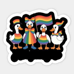 Just a Proud Goose, Pride Month, Pride Ally, LGBTQ Support, Social Justice, Comfort Colors Sticker
