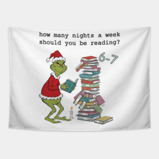 How Many Nights A Week Should You Be Reading 6-7 Pigeon Elephant Piggie Children's Books Grinchmas Tapestry