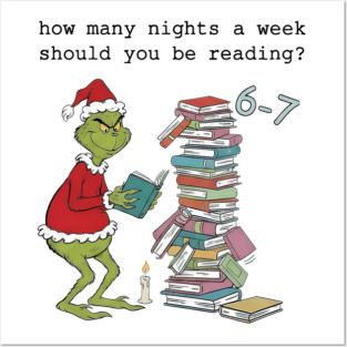 How Many Nights A Week Should You Be Reading 6-7 Pigeon Elephant Piggie Children's Books Grinchmas Posters and Art