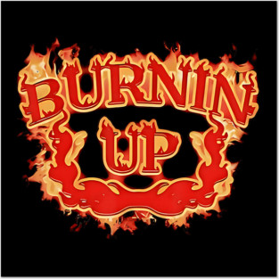 Burning Up Retro Flames Funny Vintage Holiday Style Design Posters and Art