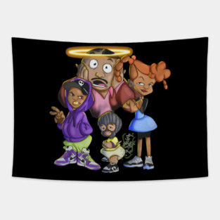 BeBe Kids 90s Hip Hop Urban Cartoon Tapestry