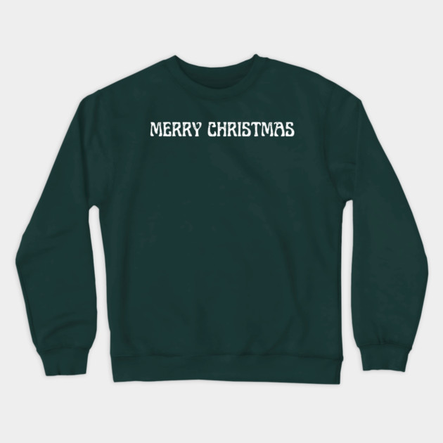 Merry Christmas Vintage Whimsical Lettering Crewneck Sweatshirt by Creatifly Graphic Tees
