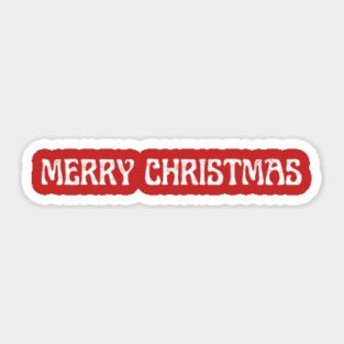 Merry Christmas Vintage Whimsical Lettering Sticker