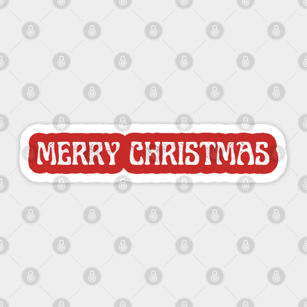 Merry Christmas Vintage Whimsical Lettering Sticker by Creatifly Graphic Tees