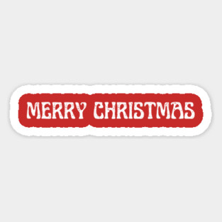 Merry Christmas Vintage Whimsical Lettering Magnet