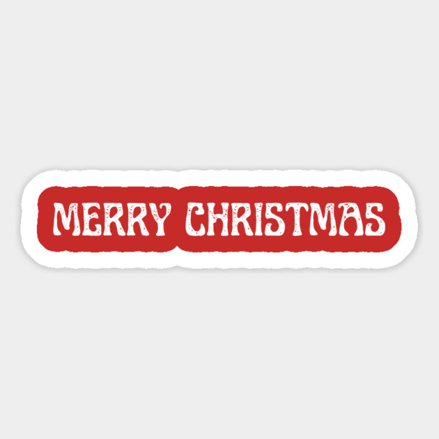 Merry Christmas Vintage Whimsical Lettering Magnet by Creatifly Graphic Tees
