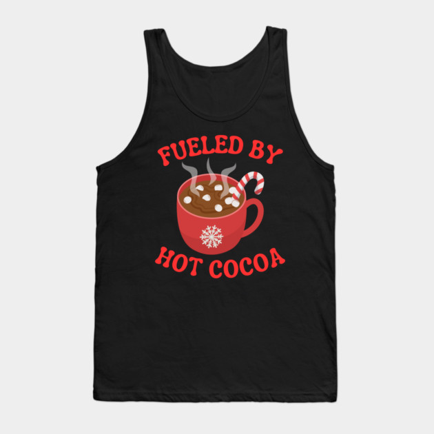 Fueled By Hot Cocoa Cozy Winter Mug Tank Top by Creatifly Graphic Tees
