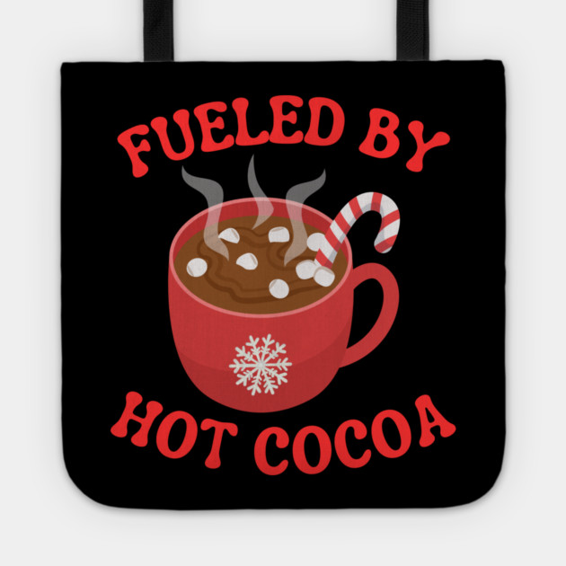 Fueled By Hot Cocoa Cozy Winter Mug Tote by Creatifly Graphic Tees