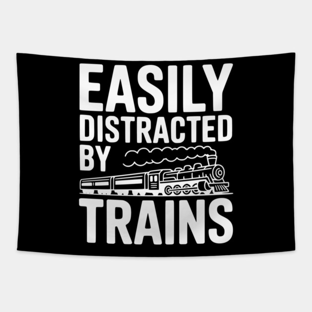 Easily Distracted by Trains Tapestry by Frank Ring