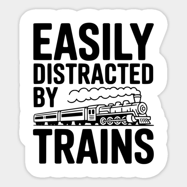 Easily Distracted by Trains Magnet by Frank Ring