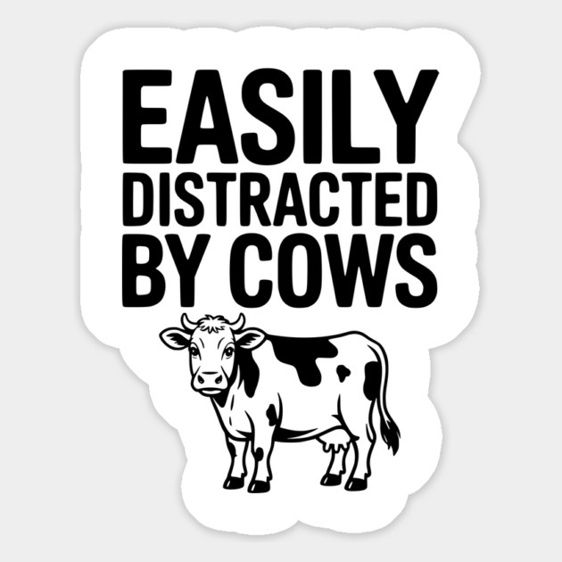 Easily Distracted by Cows Magnet by Frank Ring