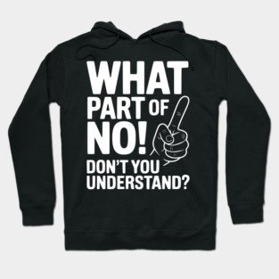 What Part of NO! Don’t You Understand? Hoodie