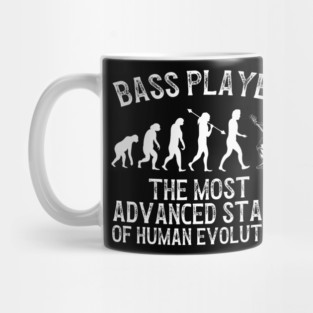 Bass Player Evolution Bass Guitar Player Bassist Mug