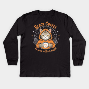 Black Coffee, Black Magic Kids Long Sleeve T-Shirt