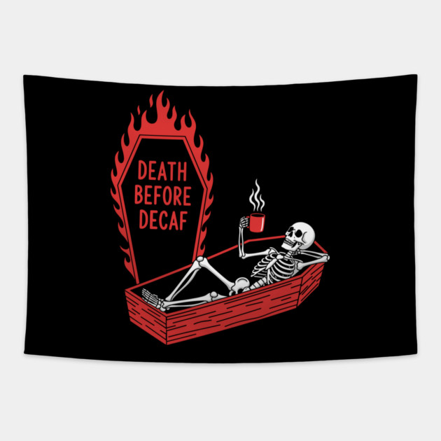 Death Before Decaf Tapestry by enrynz