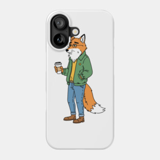 Sleepy Hipster Fox Phone Case