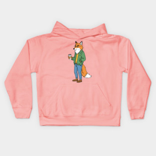 Sleepy Hipster Fox Kids Hoodie