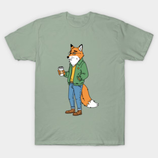 Sleepy Hipster Fox T-Shirt