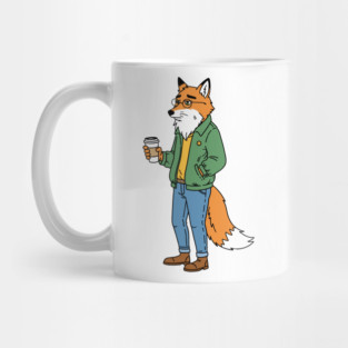 Sleepy Hipster Fox Mug
