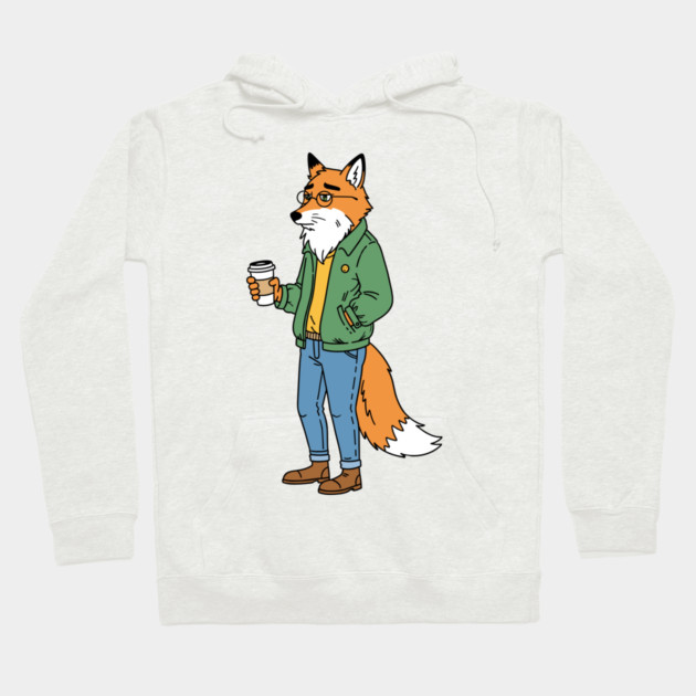 Sleepy Hipster Fox Hoodie by enrynz